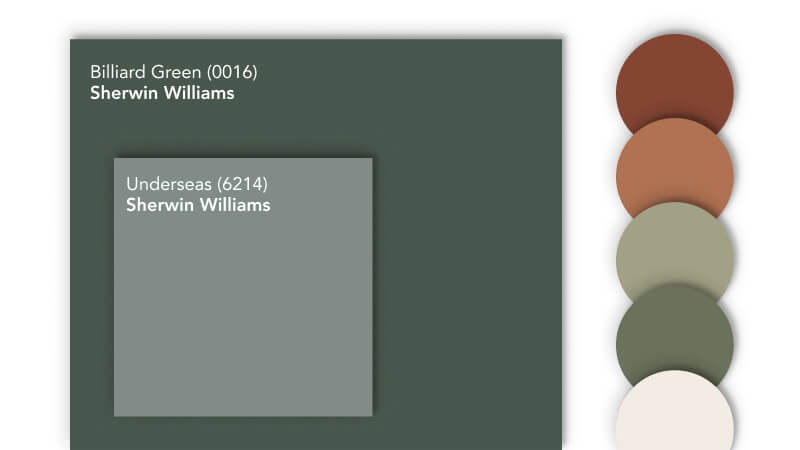 An assortment of different paint swatches and colors. 