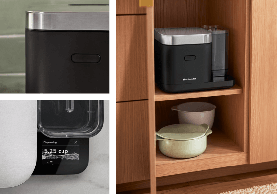 A close up of the grain and rice cooker.
