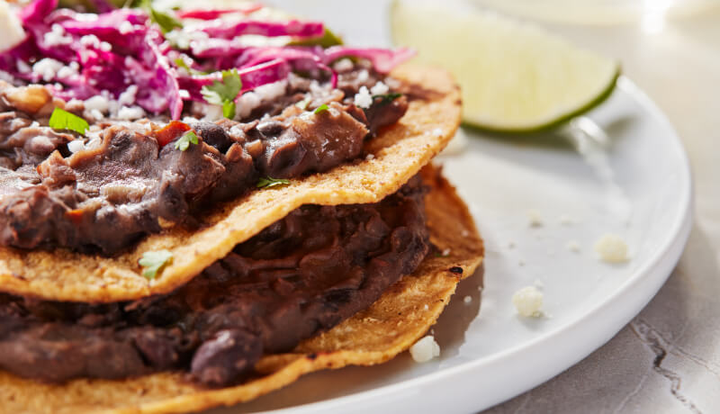 Black Bean Tostada.