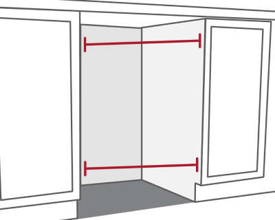Width of a dishwasher cutout