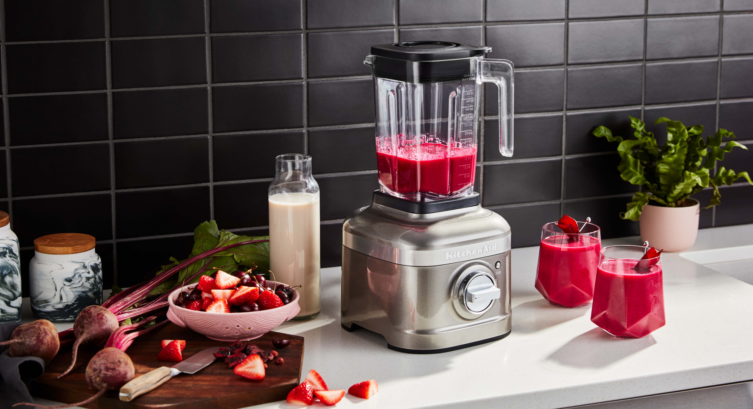 Countertop with various KitchenAid® countertop appliances