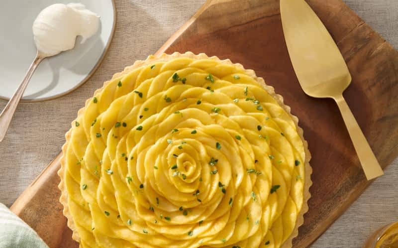 Apple thyme tart.