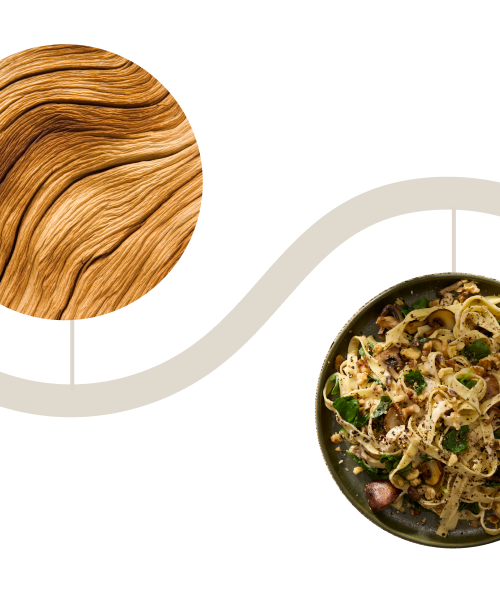 A wavy timeline demonstrating how the design series was chosen.