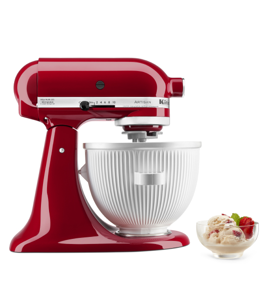 A KitchenAid® Ice Cream Maker Attachment.