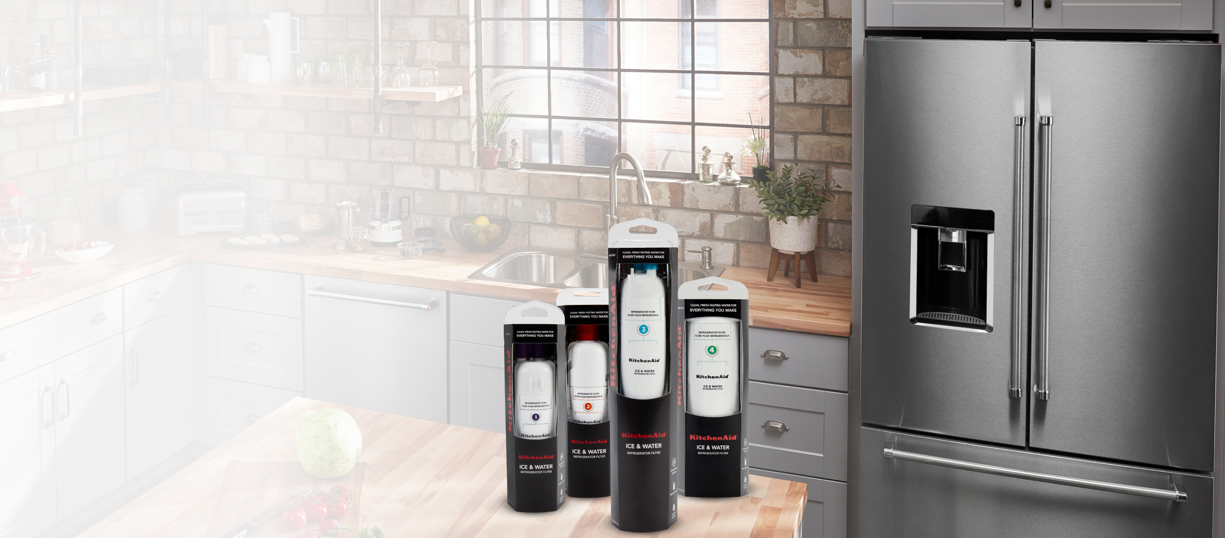 KitchenAid approved water filters.