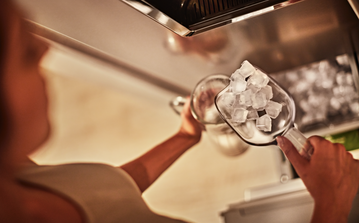 Pictures and icons representing coffee & tea, pasta & rice, steamed vegetables, and ice & water