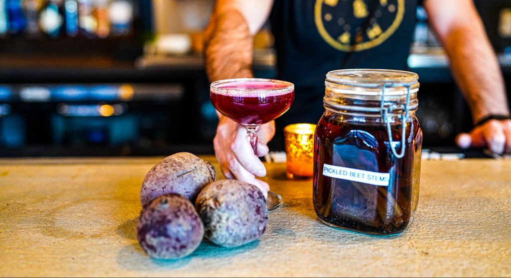 A beetroot cocktail.