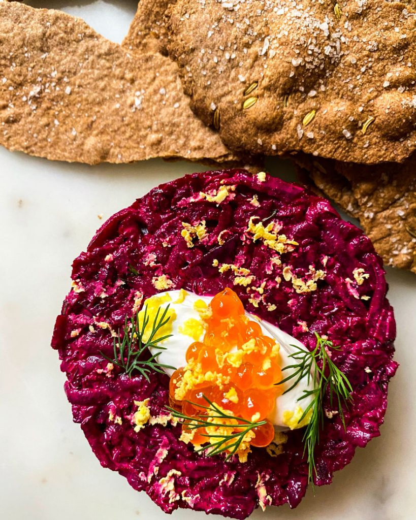 Beetroot dip.