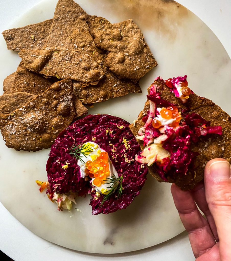 Beetroot dip.