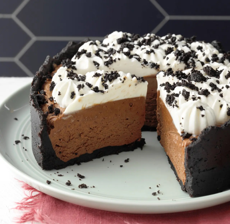 Mexican hot chocolate mousse pie
