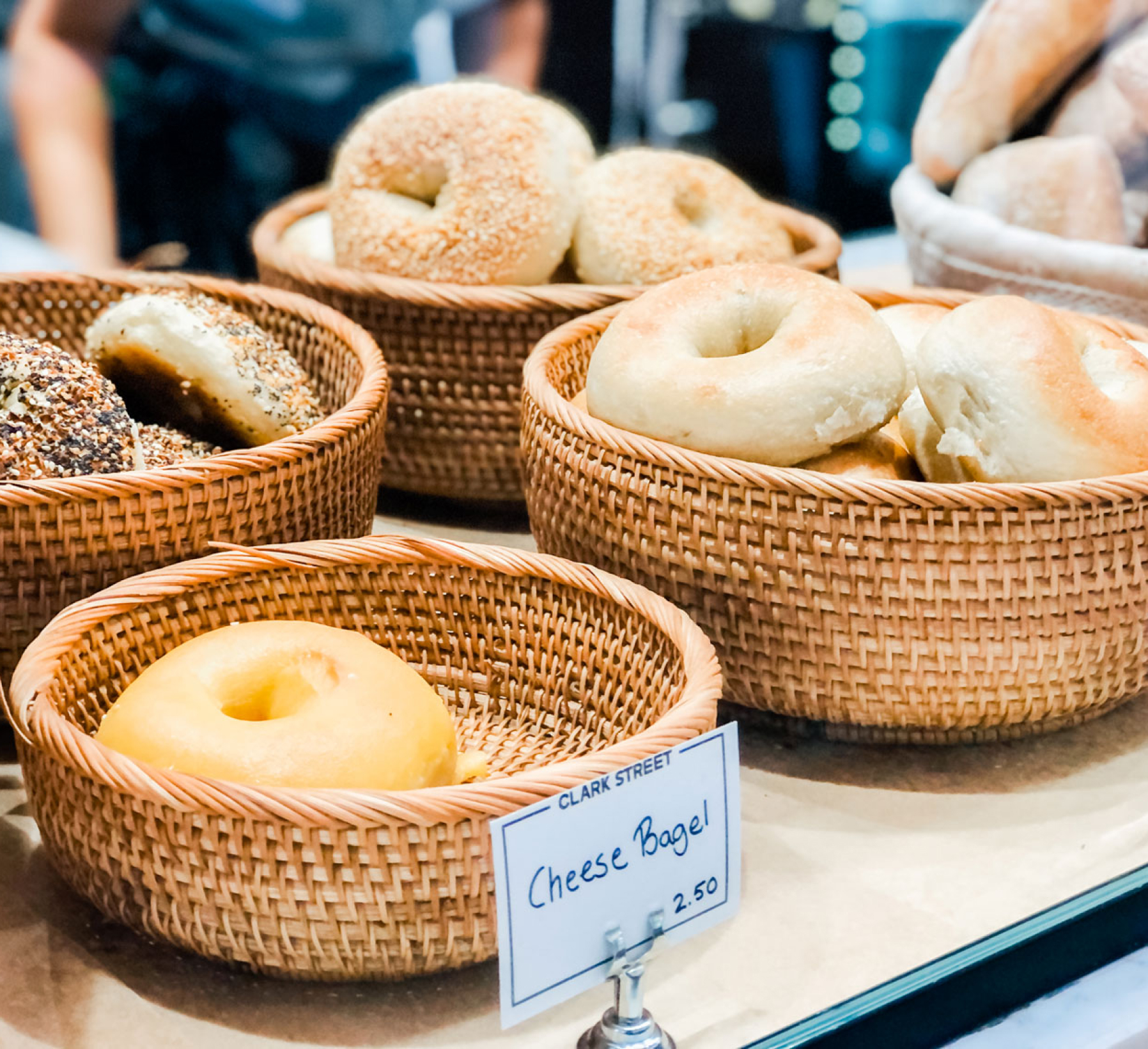 A variety of bagels from Clark Street Bakery.