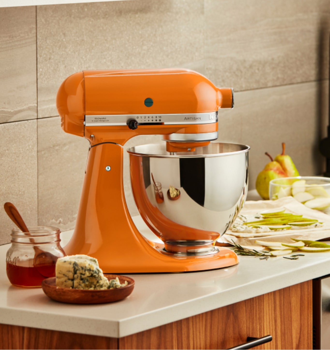 A honey stand mixer.