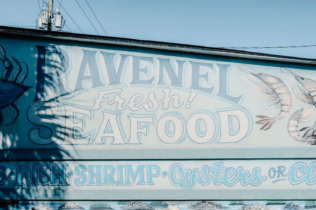 The blue sign of Ravenel.