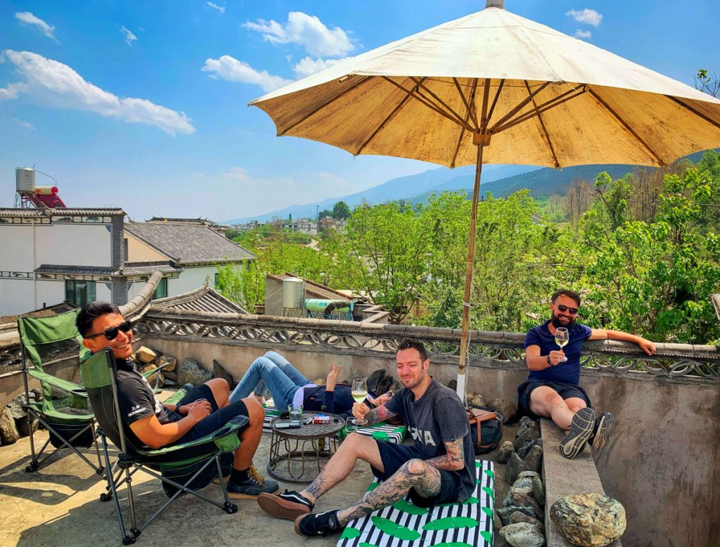 People happily posing for a photo.