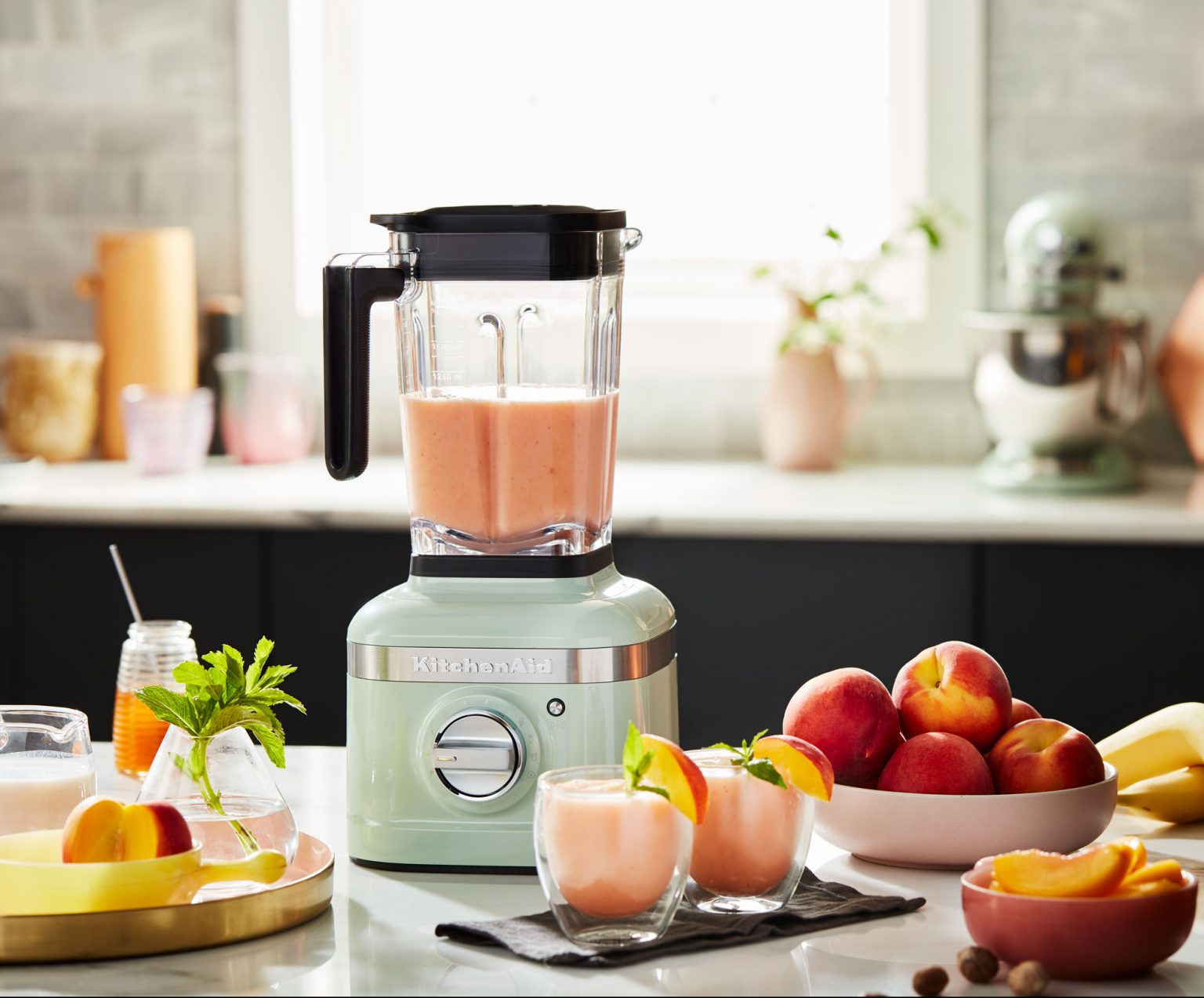 A KitchenAid® Blender in Pistachio.