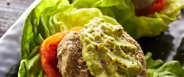 Veggie and Lentil Burgers with Avocado Mash