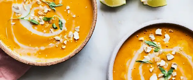 Coconut Curry Carrot and Sweet Potato Soup