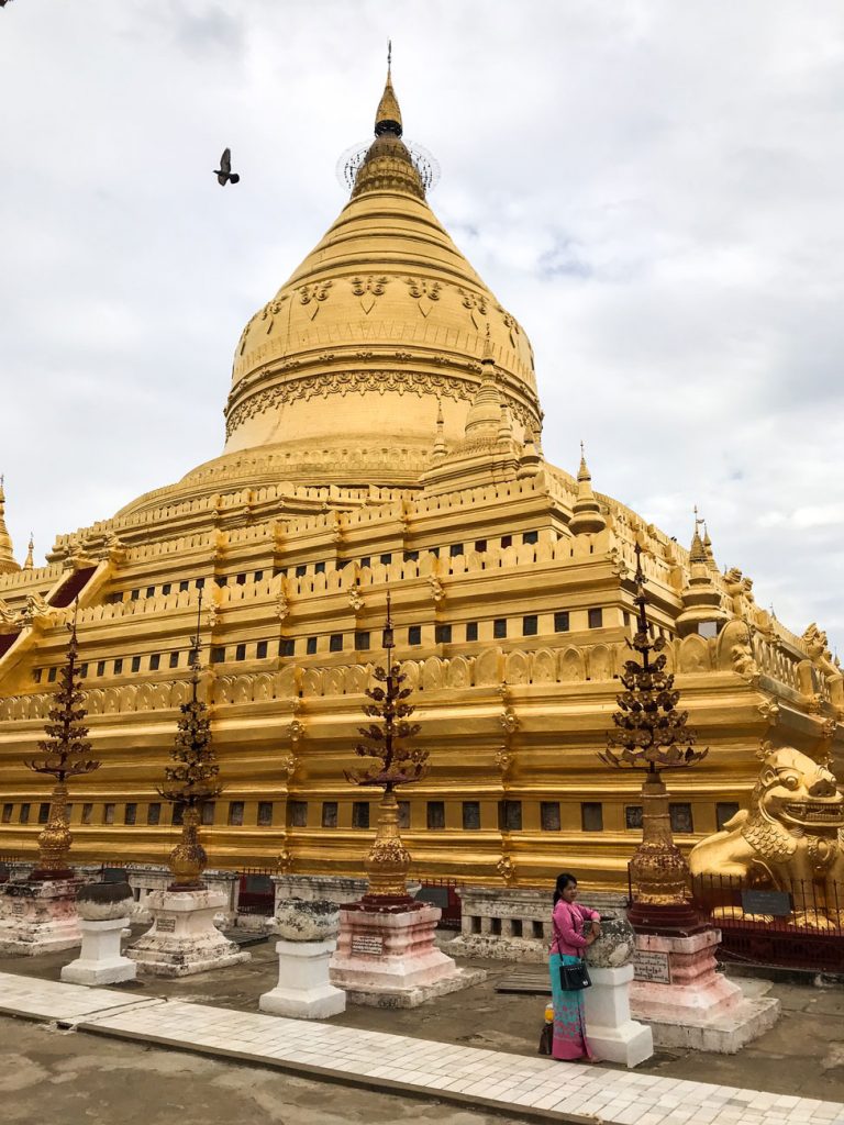 A gold temple in Myanmar.