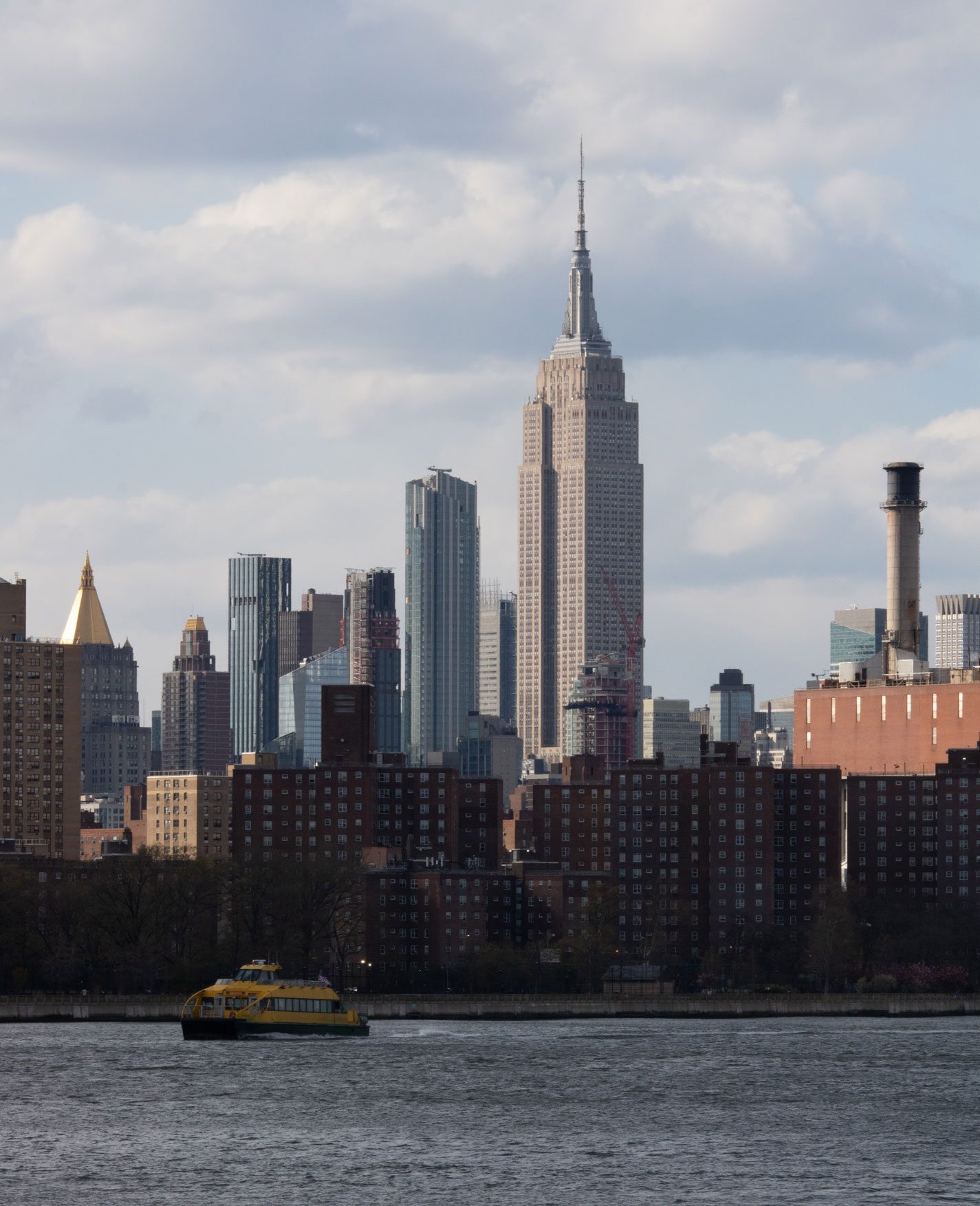 The beautiful evening skyline of New York City.