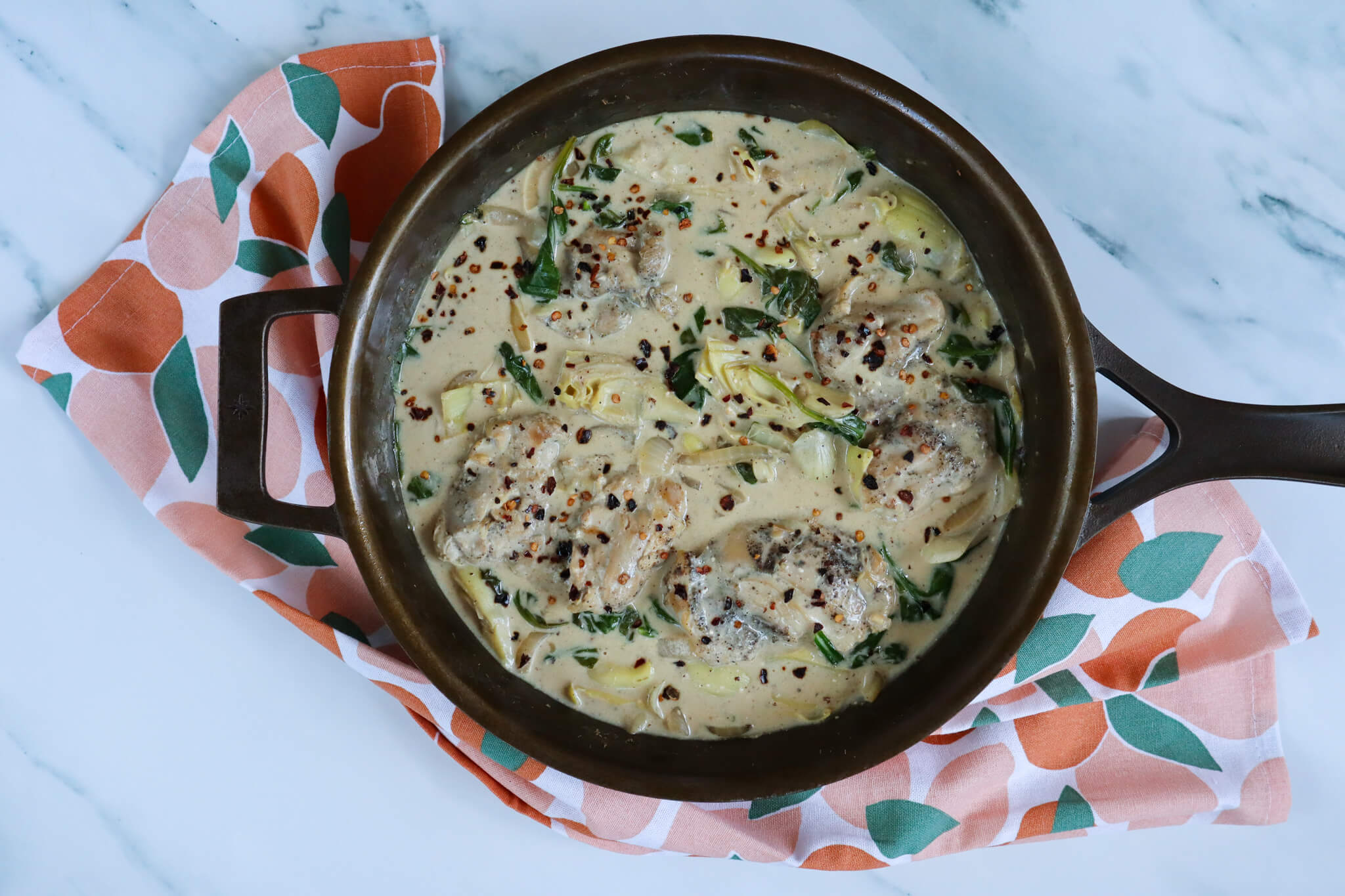 A chicken dish made with licorice tea.