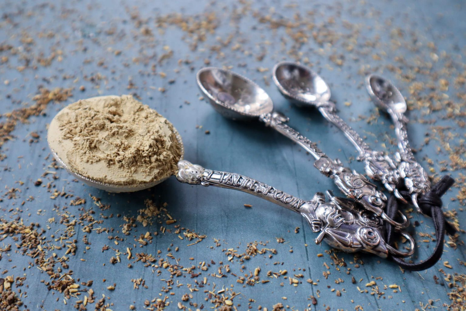 A spoonful of licorice powder.