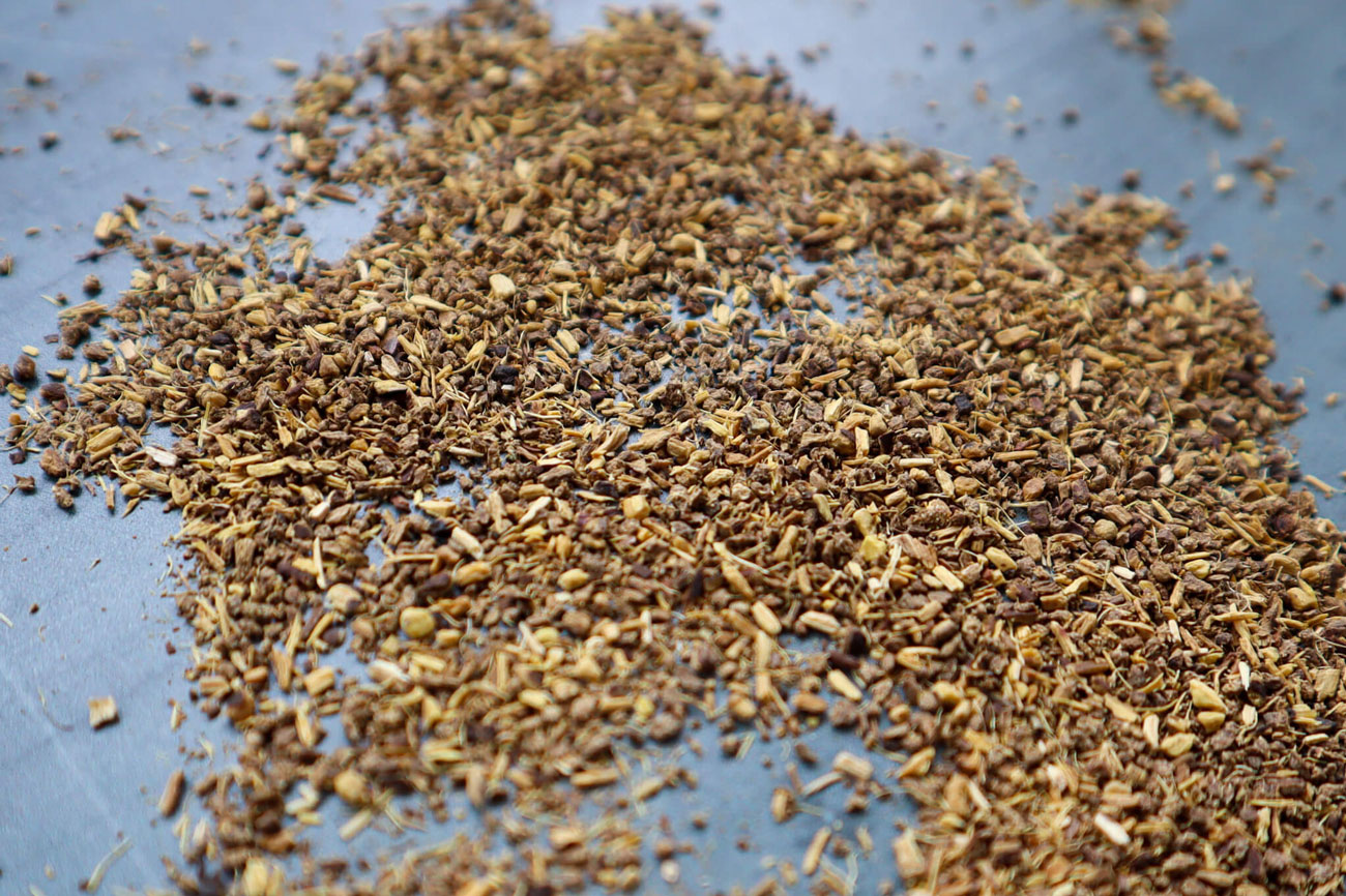 Licorice root spread on a table.