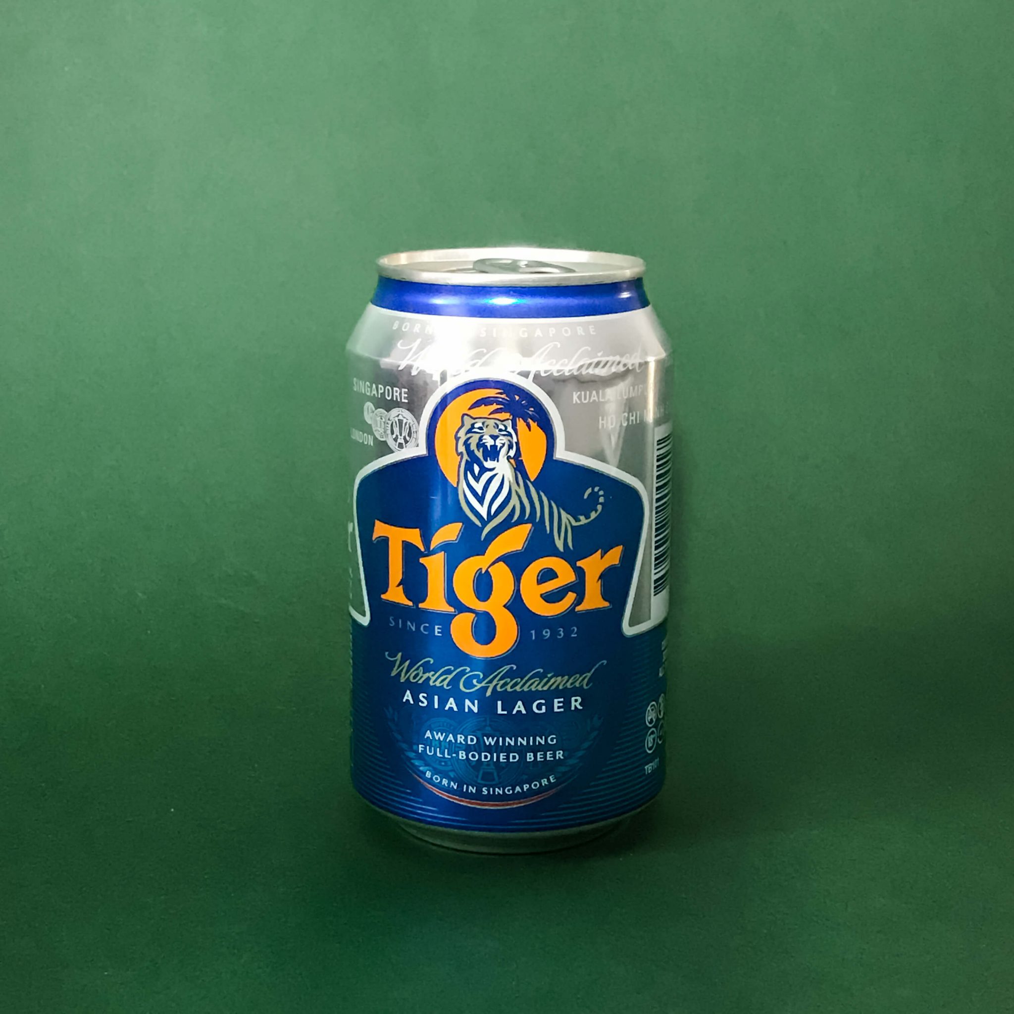 A can of Tiger Beer.