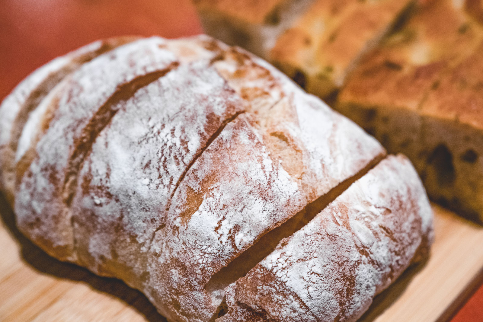 A fresh loaf of Irish soda bread.