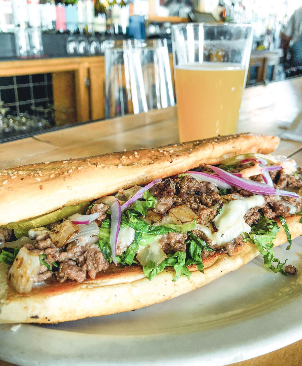 A Philadelphia cheesesteak.