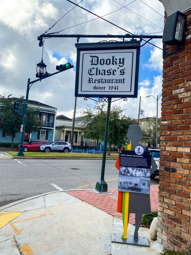 The sign of Dooky Chase's Restaurant.