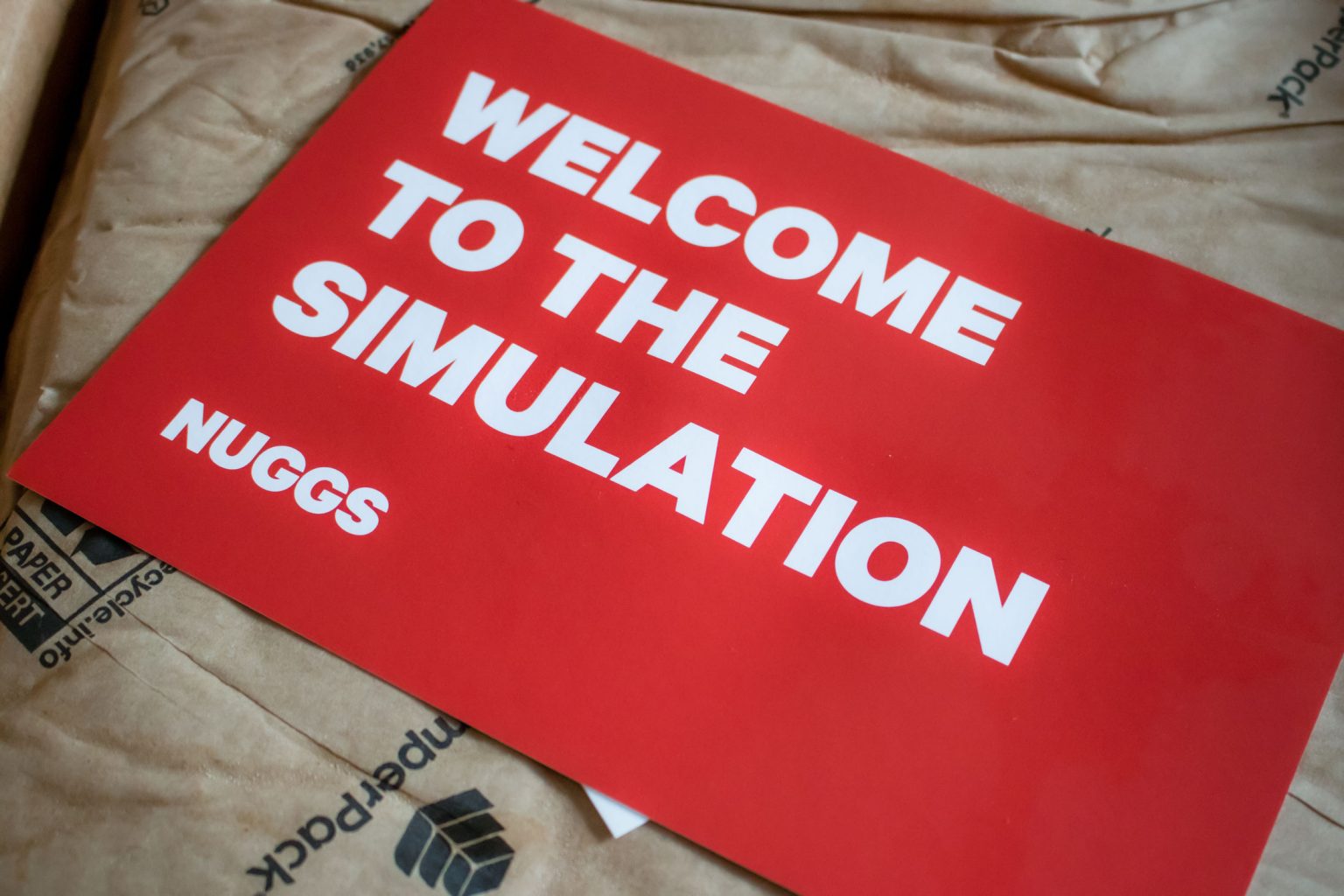 A bold red Nuggs sign.