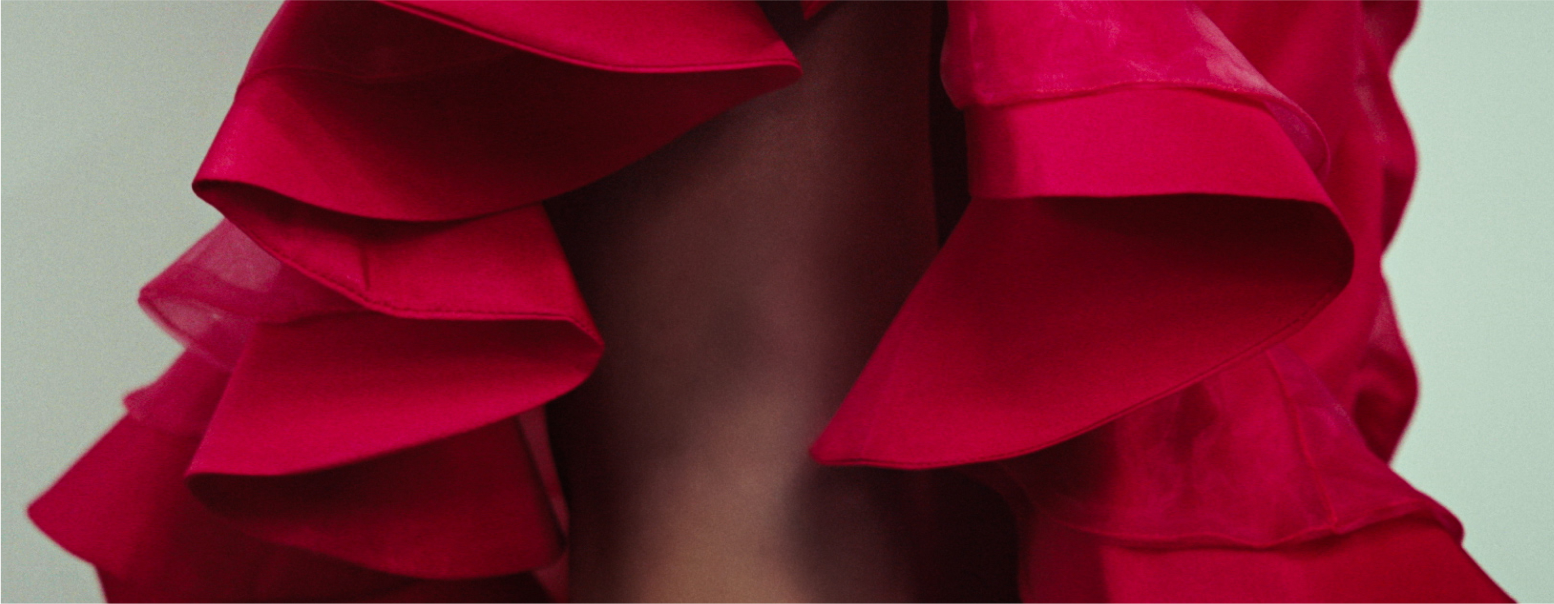 A close up of the details on one of the Hibiscus Collection looks.