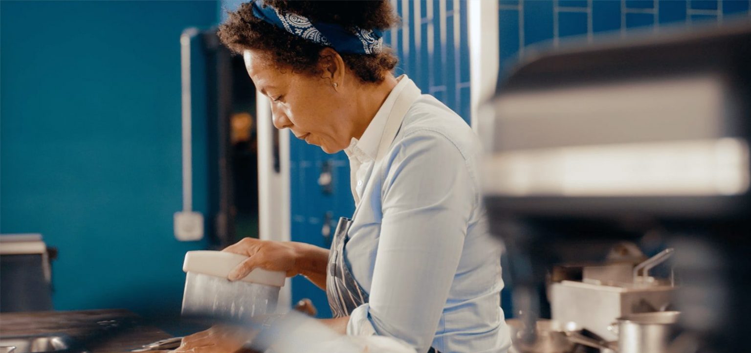 In the kitchen with Nina Compton.