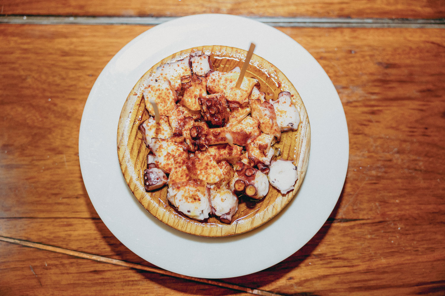 A decadent octopus dish.