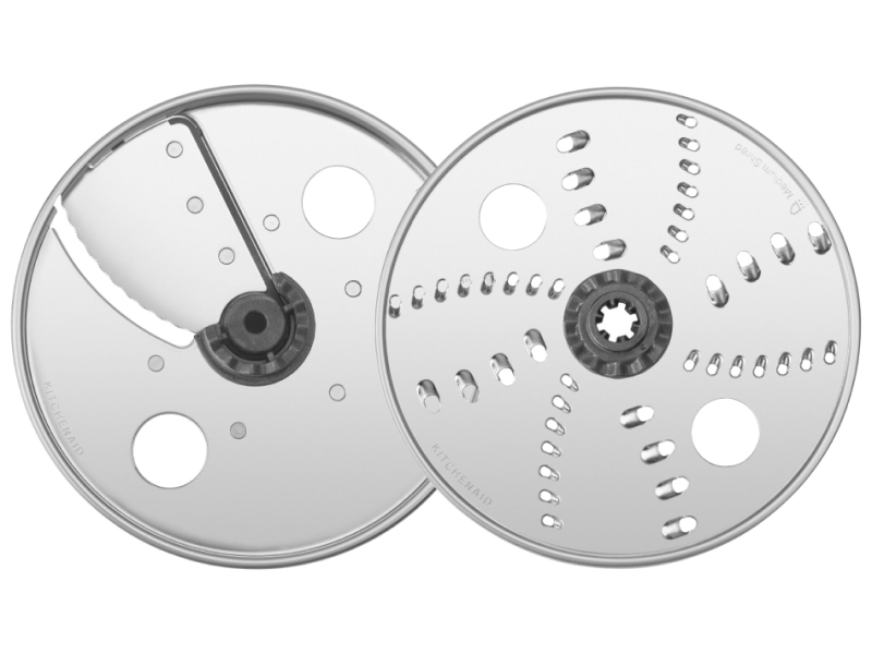 Two food processor blades.