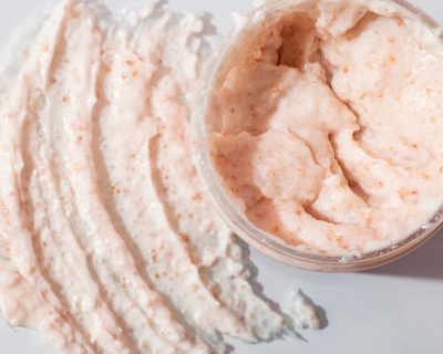 Light pink body scrub