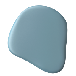 A paint chip featuring the Misty blue color