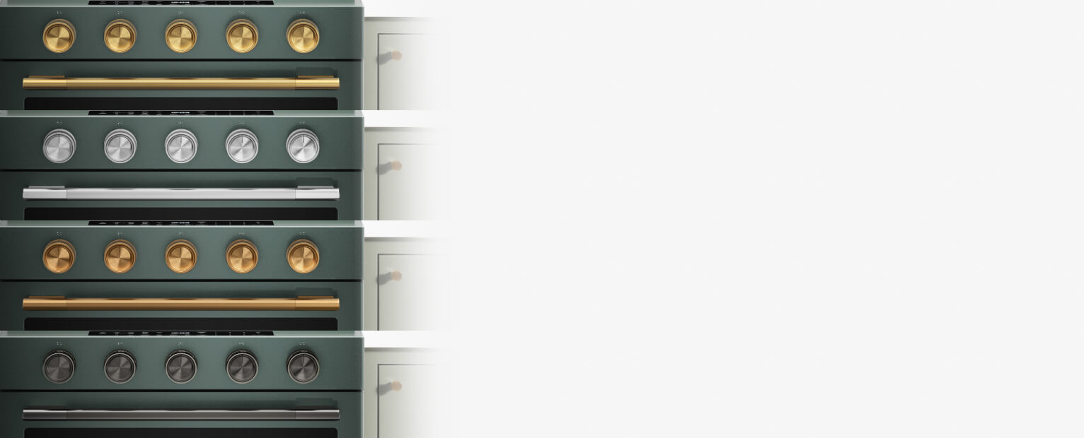 Comparison of KitchenAid® Black Ore, Stainless Steel, Brass and Bronze Hardware Accessory Kits