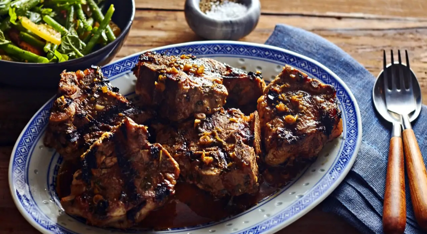 Homemade meat and vegetables on a plate Homemade meat and vegetables on a plate