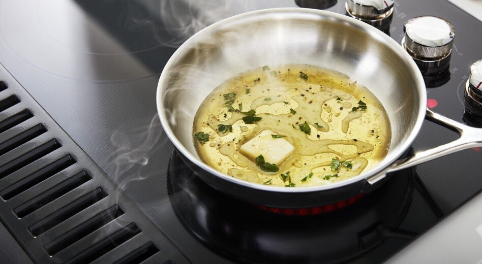 Butter melting in a pan
