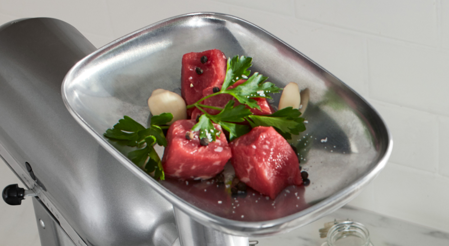 Raw meat on a scale Raw meat on a scale