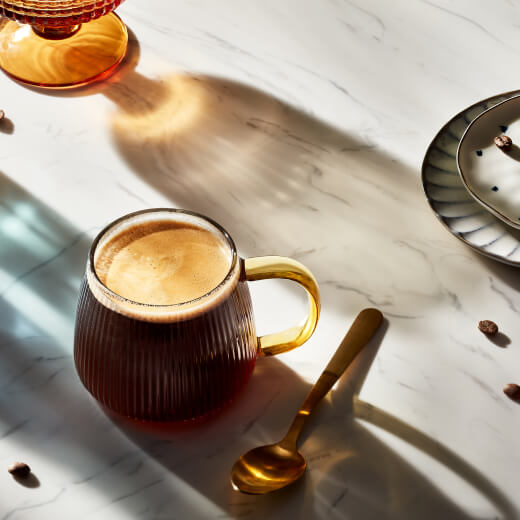 Americano in a glass mug Americano in a glass mug