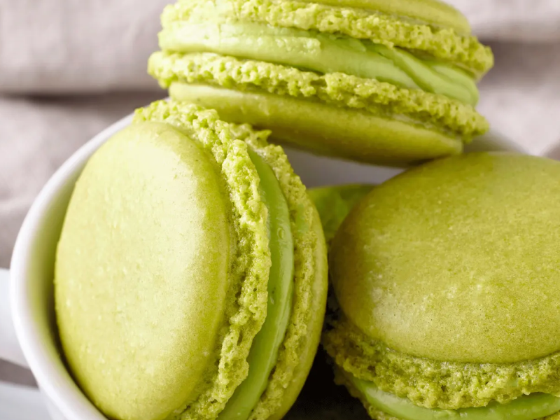 Scrumptious green tea macarons