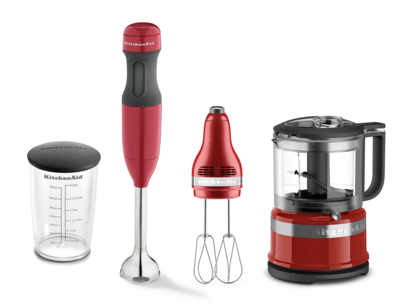 A KitchenAid® blend, mix and chop set.