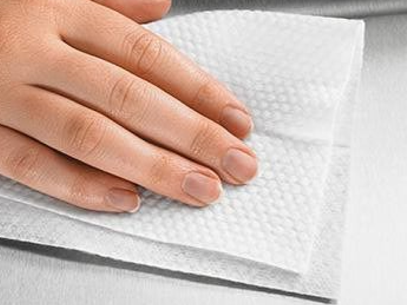 Person cleaning stainless steel