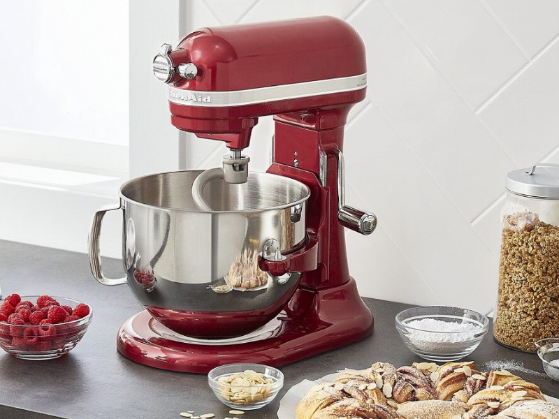 Red KitchenAid® stand mixer
