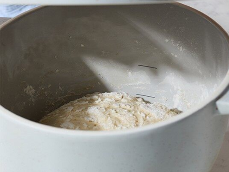 Batter in a mixing bowl