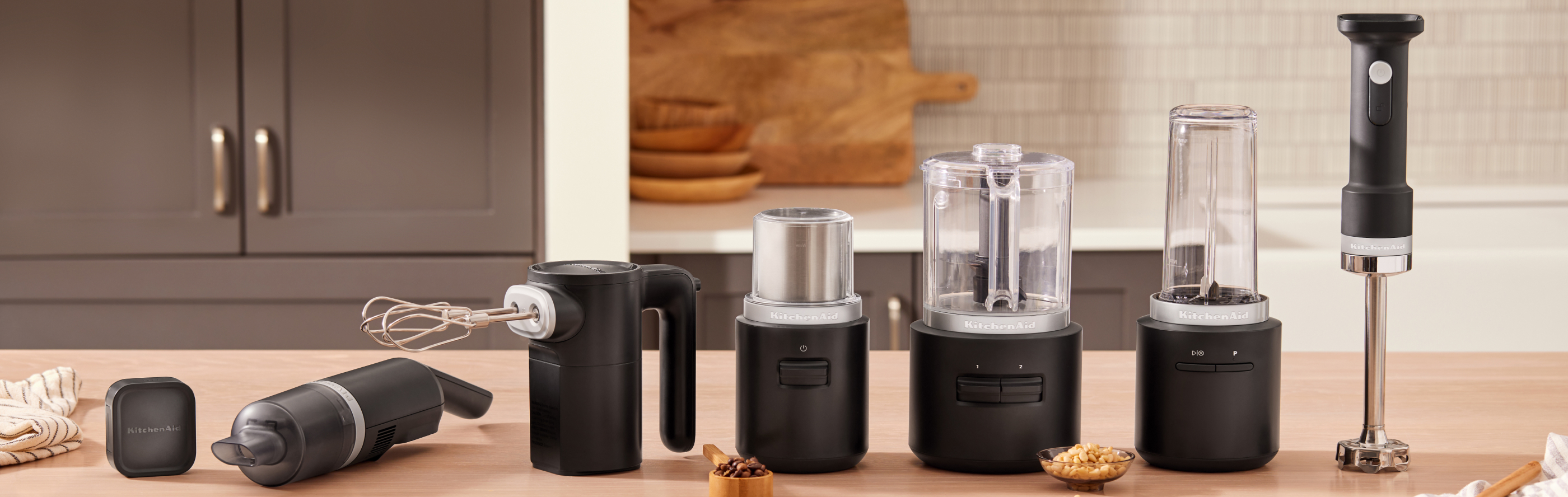 The entire KitchenAid Go™ Cordless system of small appliances.