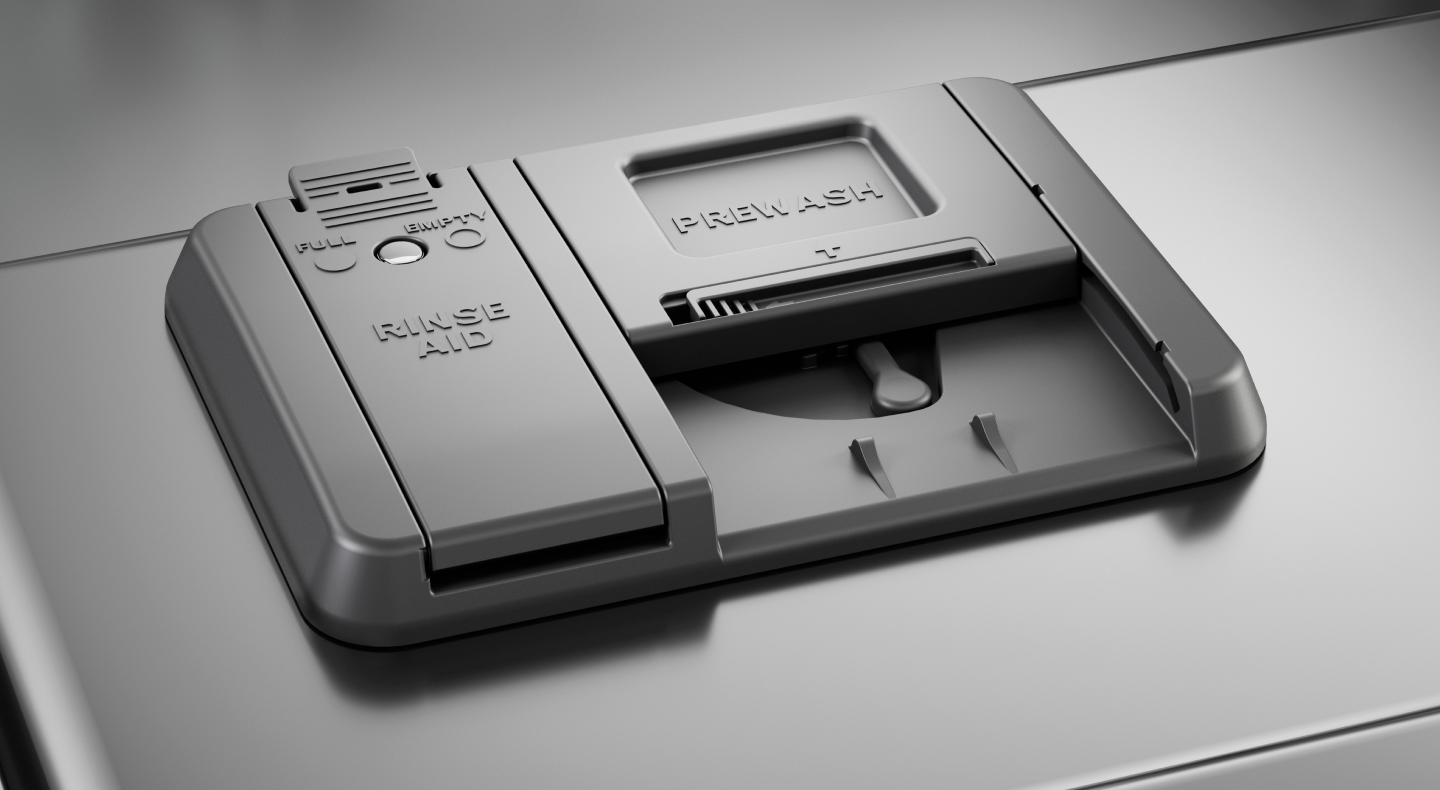 KitchenAid® dishwasher detergent dispenser KitchenAid® dishwasher detergent dispenser