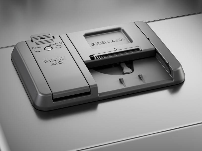 KitchenAid® dishwasher detergent dispenser KitchenAid® dishwasher detergent dispenser